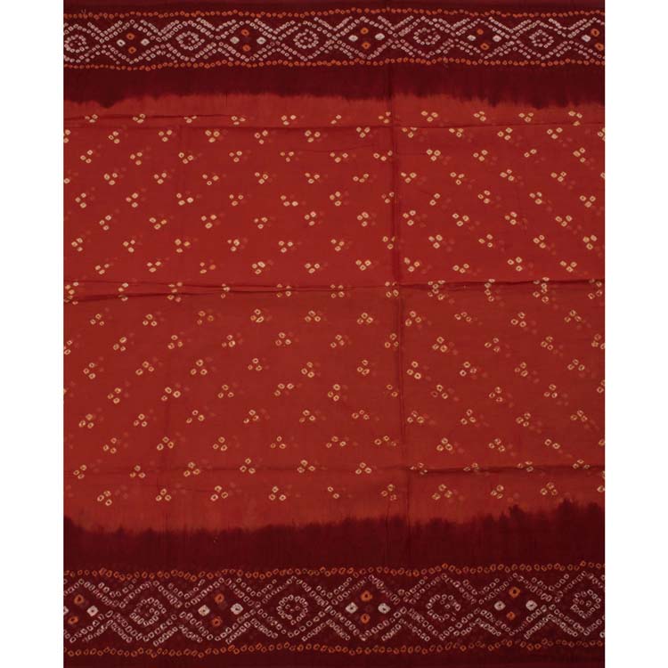 Handcrafted Bandhani Mulmul Cotton Saree 10025850