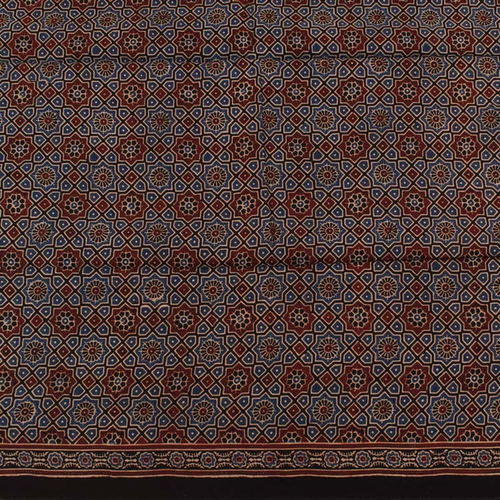 Ajrakh Printed Modal Cotton Saree 10030564