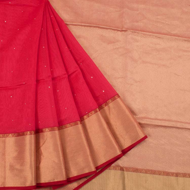 Handwoven Chanderi Silk Cotton Saree 10036552