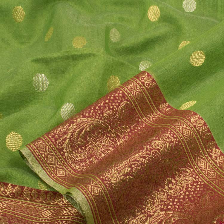 Handwoven Chanderi Silk Cotton Saree 10036554