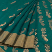 Green Handwoven Chanderi Saree 10042237
