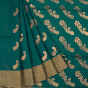 Green Handwoven Chanderi Saree 10042237