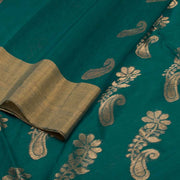 Green Handwoven Chanderi Saree 10042237