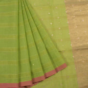 Green Chanderi Sequin Embroidered Saree 10042243