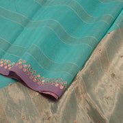 Blue Chanderi Sequin Embroidered Saree 10042251