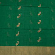 Green Handwoven Chanderi Saree 10042252