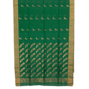 Green Handwoven Chanderi Saree 10042252