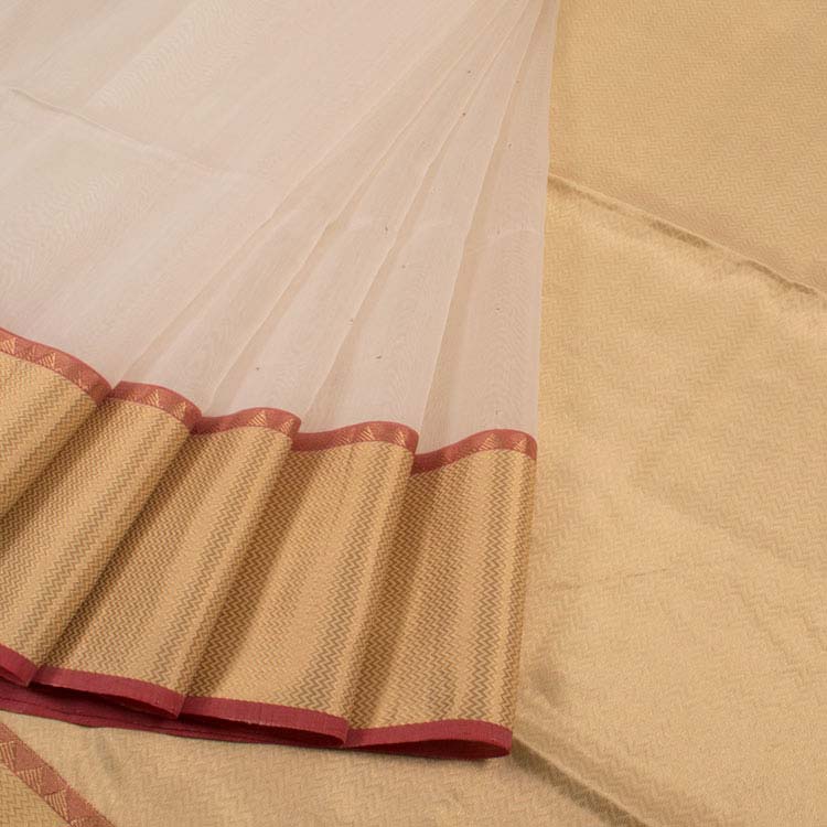 Handwoven Chanderi Silk Cotton Saree 10042259