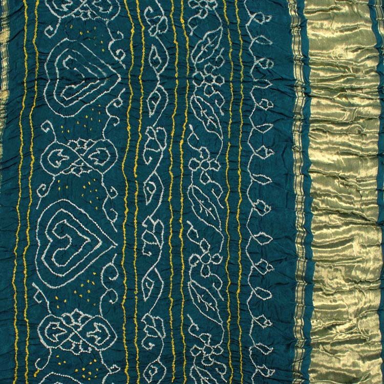 Handcrafted Bandhani Gajji Silk Saree 10049891