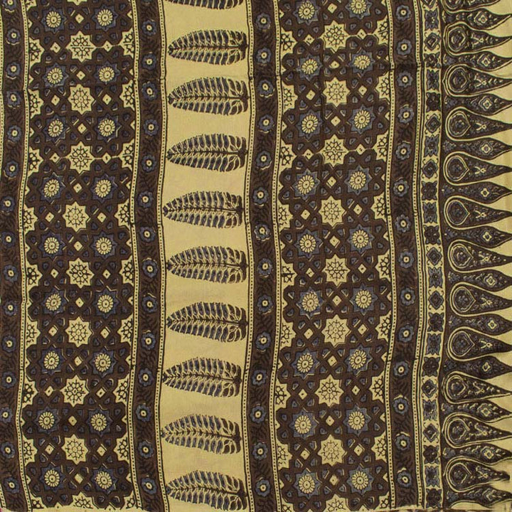 Bandhani Gajji Silk Ajrakh Printed Saree 10049894