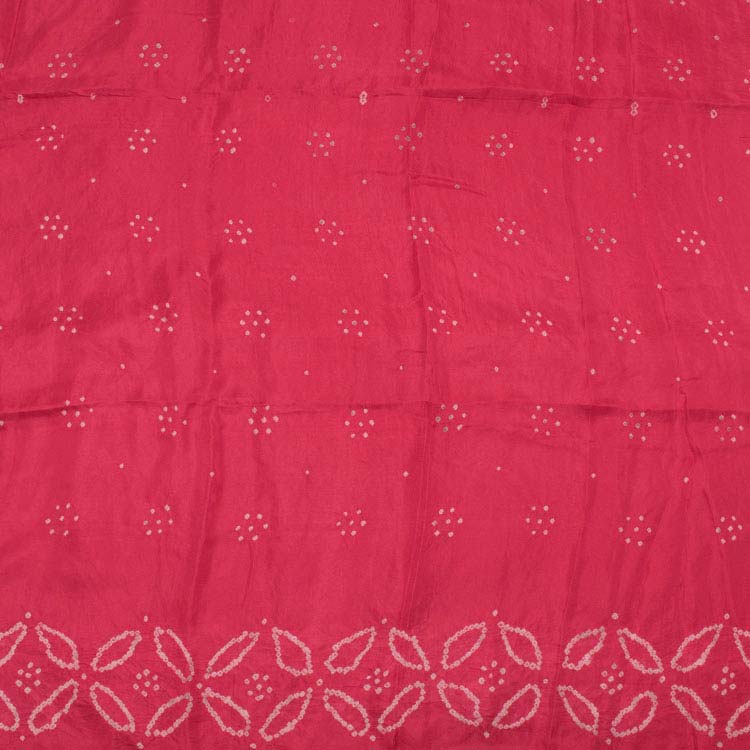 Handcrafted Bandhani Mulberry Silk Saree 10049909