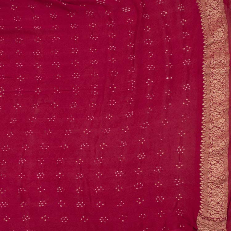 Handcrafted Bandhani Banarasi Georgette Saree 10049911