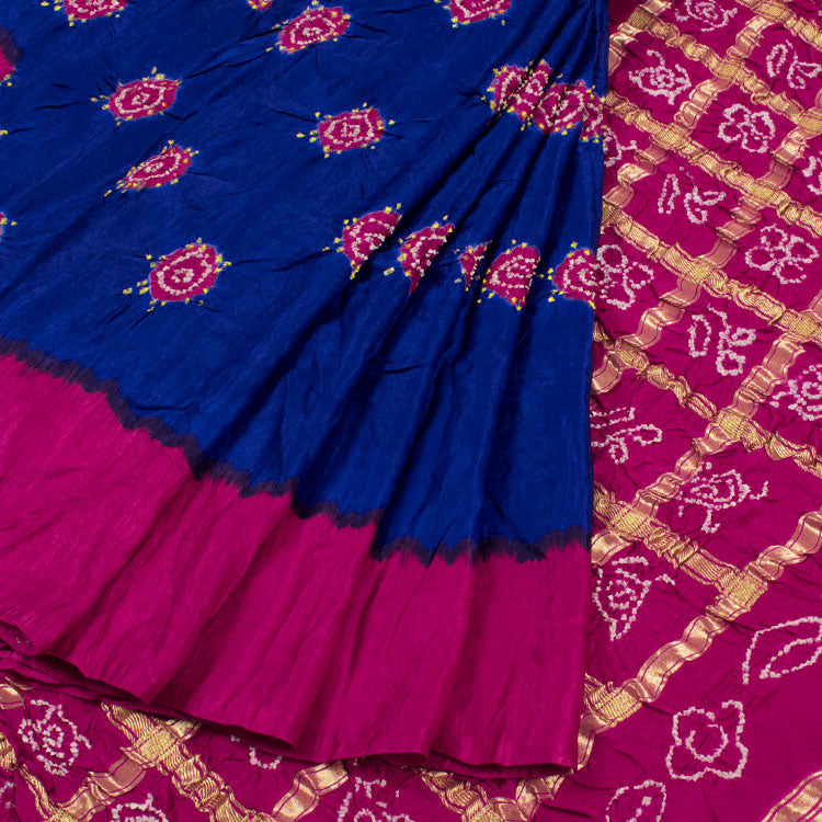 Handcrafted Bandhani Gajji Silk Saree 10049929