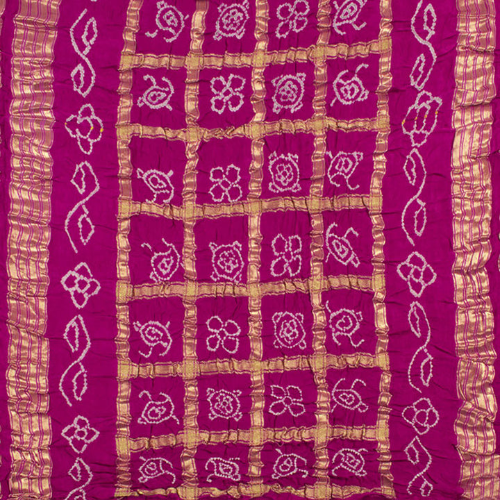 Handcrafted Bandhani Gajji Silk Saree 10049930