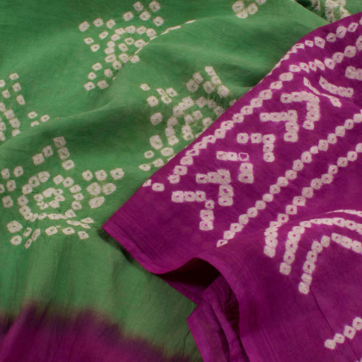 Handcrafted Bandhani Mulmul Cotton Saree 10052001