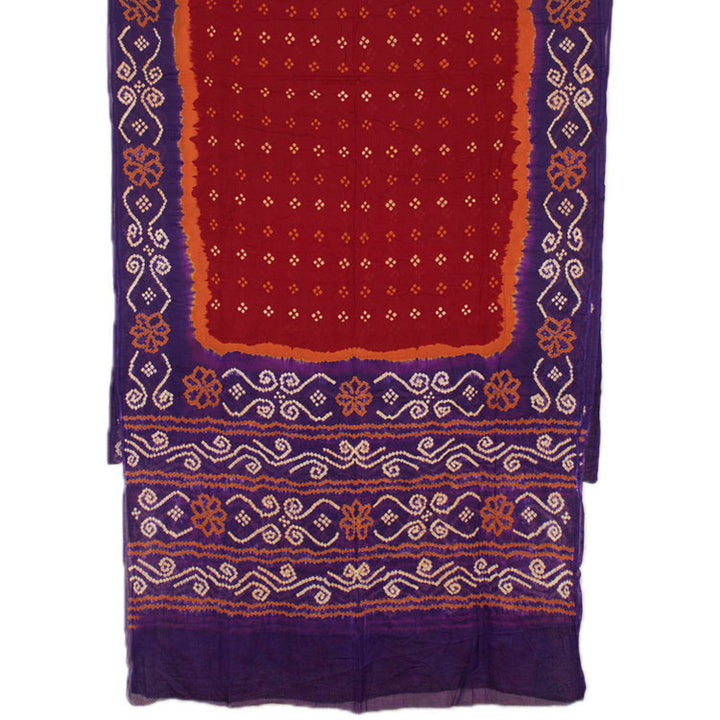 Handcrafted Bandhani Mulmul Cotton Saree 10052013