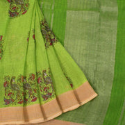 Printed Bhagalpur Linen Saree 10034683