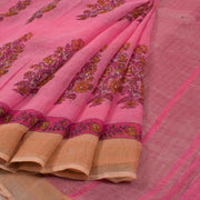 Printed Bhagalpur Linen Saree 10034689