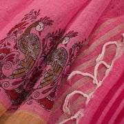 Printed Bhagalpur Linen Saree 10034698