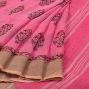 Printed Bhagalpur Linen Saree 10034701