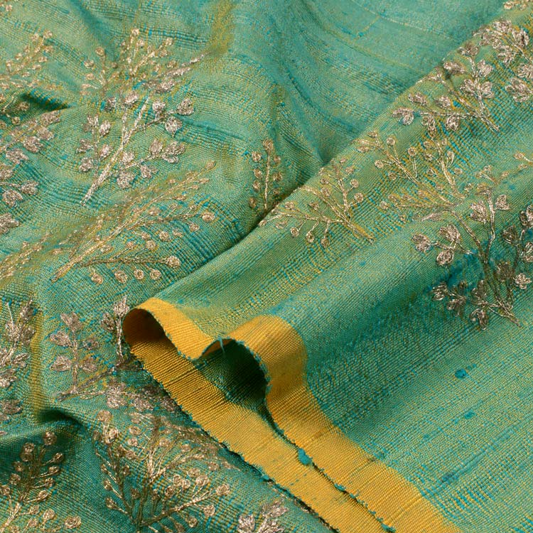 Embroidered Raw Silk, Silk Blouse Material 10035597
