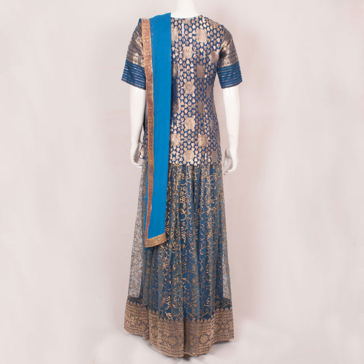 Handcrafted Banarasi Silk Skirt with Choli and Dupatta 10050410