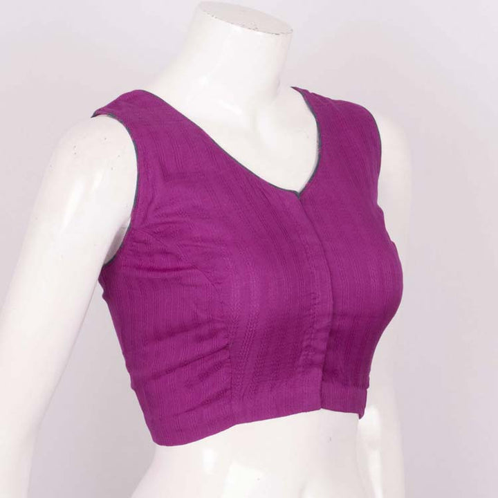 Handcrafted Sleeveless Cotton Blouse 10019875