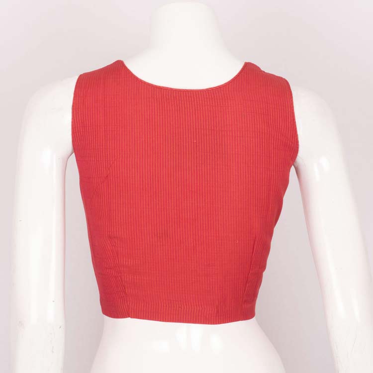 Handcrafted Sleeveless Cotton Blouse 10019877