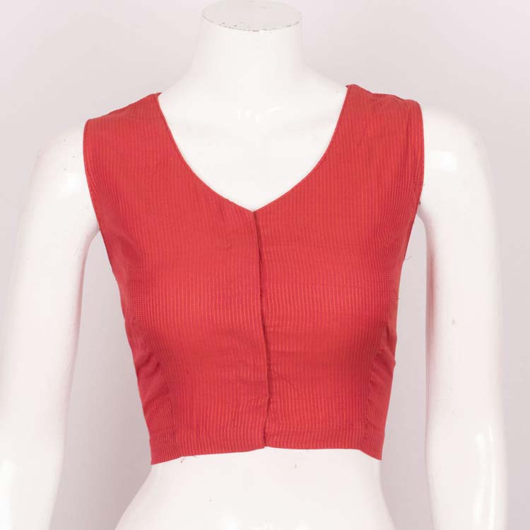 Handcrafted Sleeveless Cotton Blouse 10019877