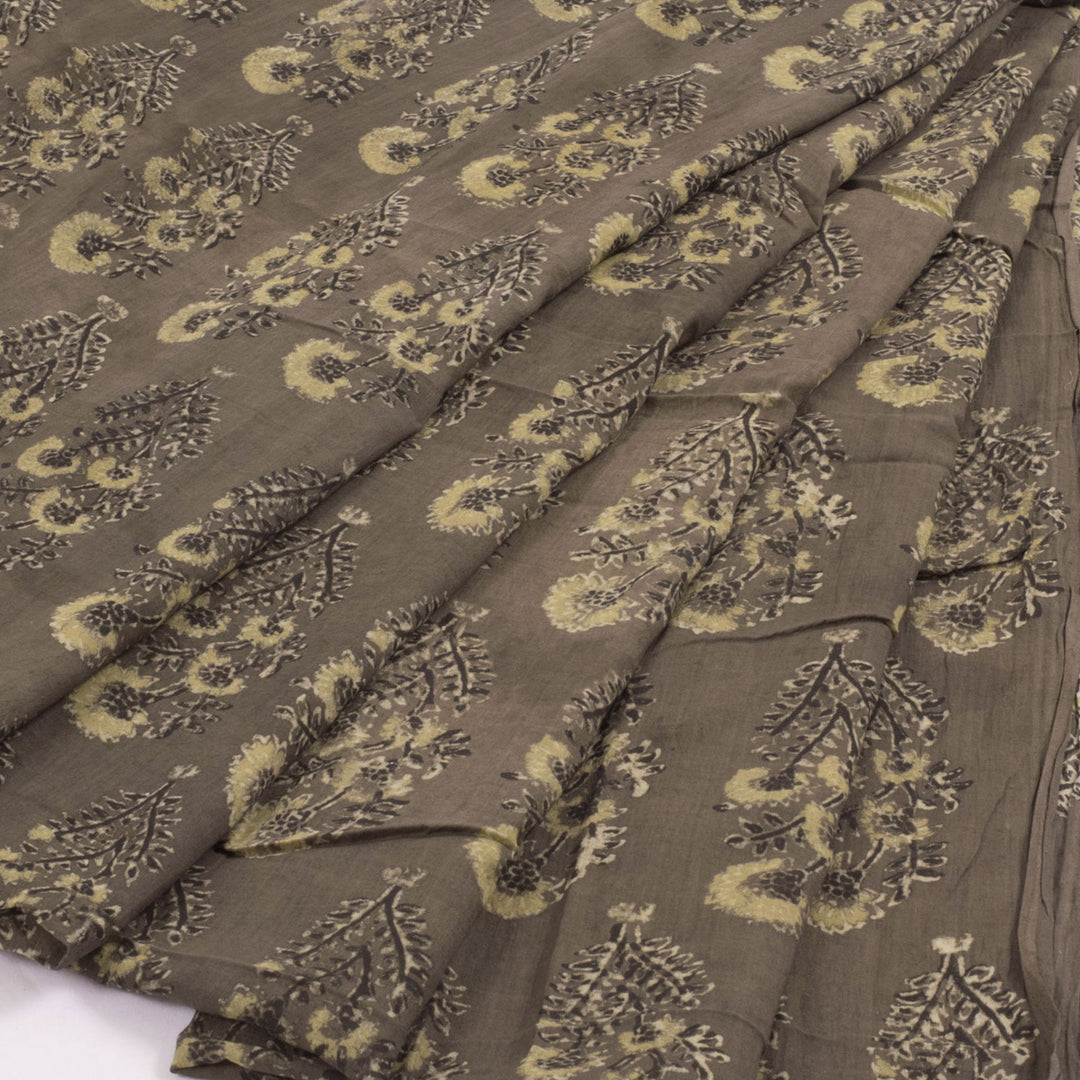 Ajrakh Printed Silk Cotton Blouse Material 10016256