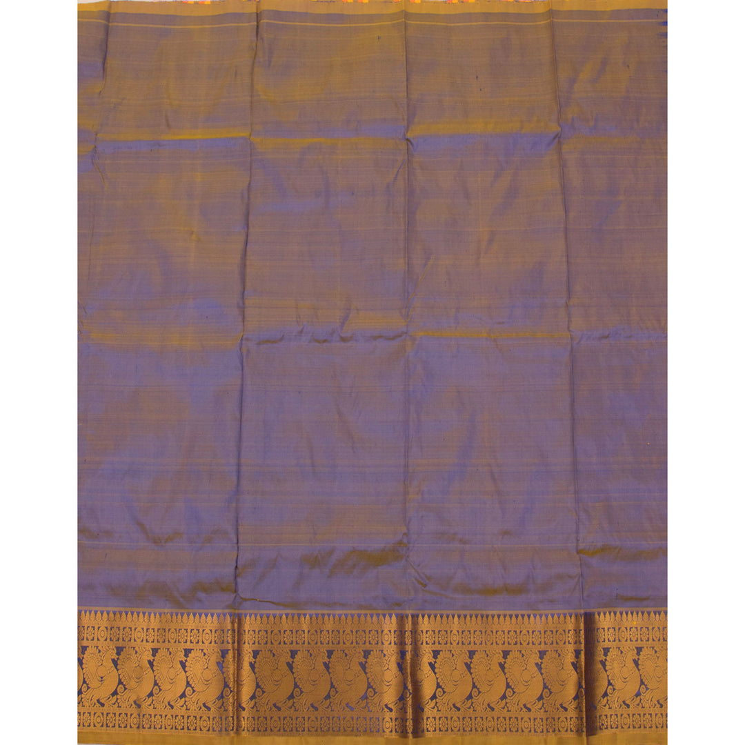 5 to 9 Year Size Pure Zari Kanchipuram Pattu Pavadai Material 10026359