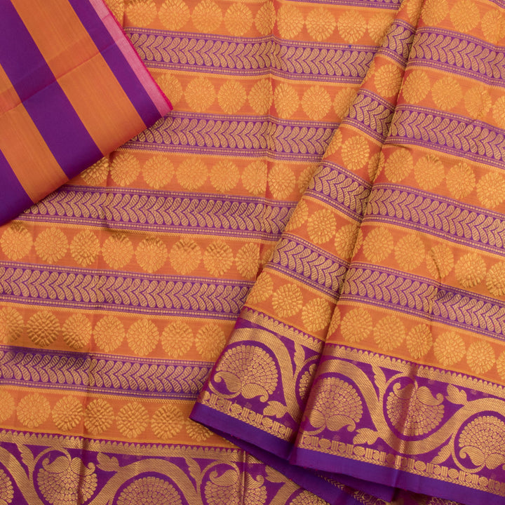 1 Year Size Pure Zari Kanchipuram Pattu Pavadai Material 10026373