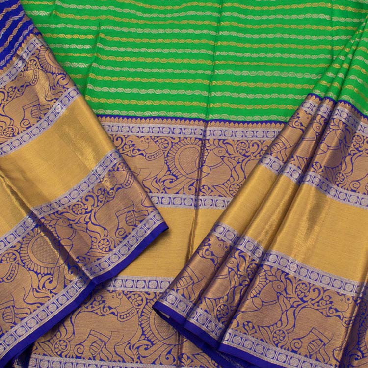 Universal Size Pure Zari Kanchipuram Pattu Pavadai Material 10048453