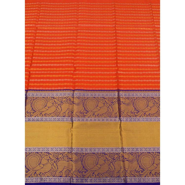 Universal Size Pure Zari Kanchipuram Pattu Pavadai Material 10048454