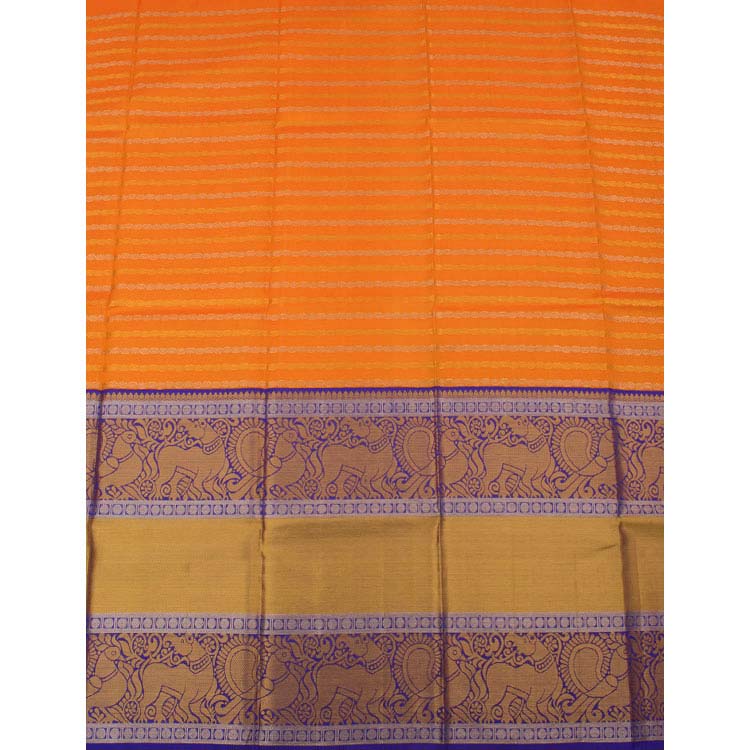 Universal Size Pure Zari Kanchipuram Pattu Pavadai Material 10048455