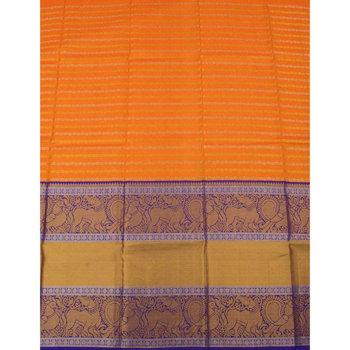 Universal Size Pure Zari Kanchipuram Pattu Pavadai Material 10048455