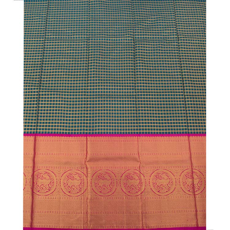 Universal Size Pure Zari Kanchipuram Pattu Pavadai Material 10048465