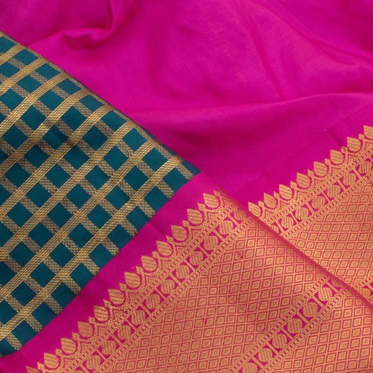 Universal Size Pure Zari Kanchipuram Pattu Pavadai Material 10048465