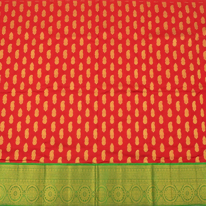 5 to 9 Year Pure Zari Kanchipuram Pattu Pavadai Material 10050472