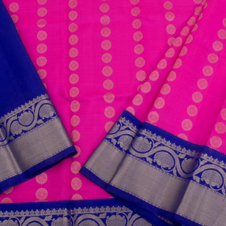5 to 9 Year Size Pure Zari Kanchipuram Pattu Pavadai Material 10050480