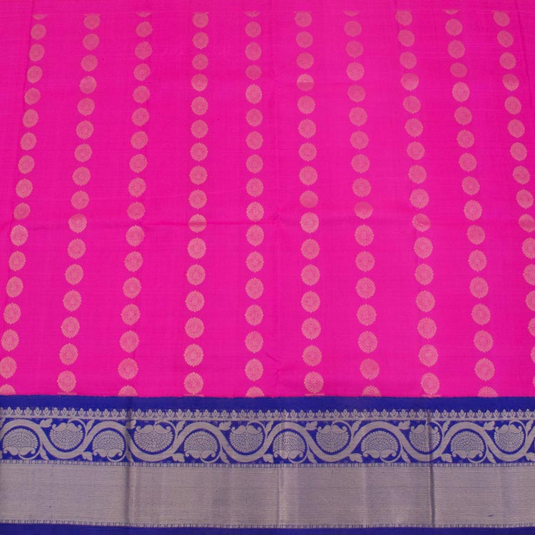 5 to 9 Year Size Pure Zari Kanchipuram Pattu Pavadai Material 10050480