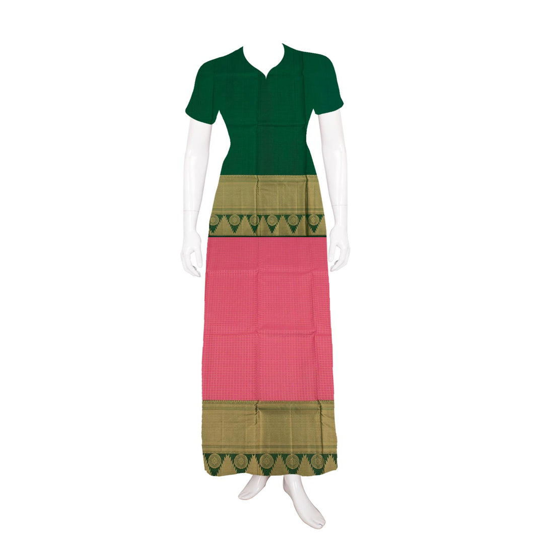Universal Size Pure Zari Kanchipuram Pattu Pavadai Material 10050941