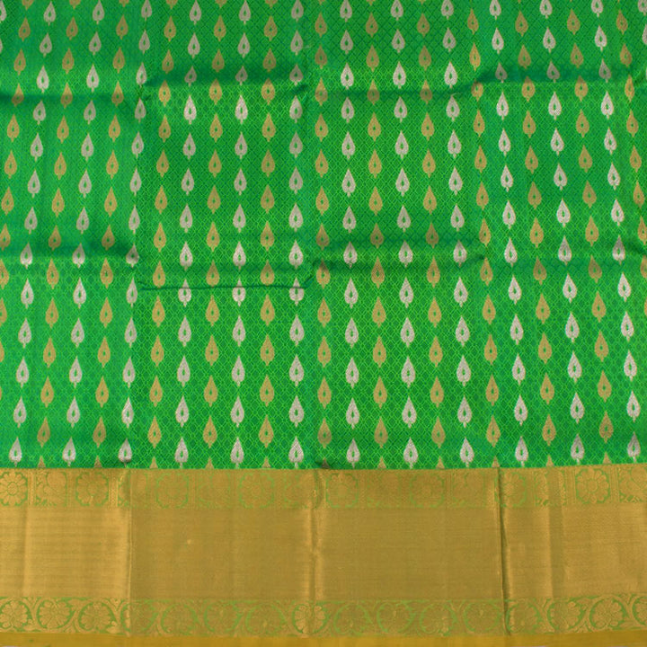 2 to 4 Year Size Pure Zari Kanchipuram Pattu Pavadai Material 10051588