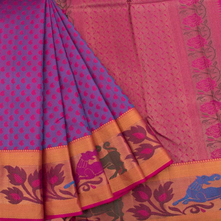 Kanjivaram Pure Zari Jacquard Silk Saree 10034994