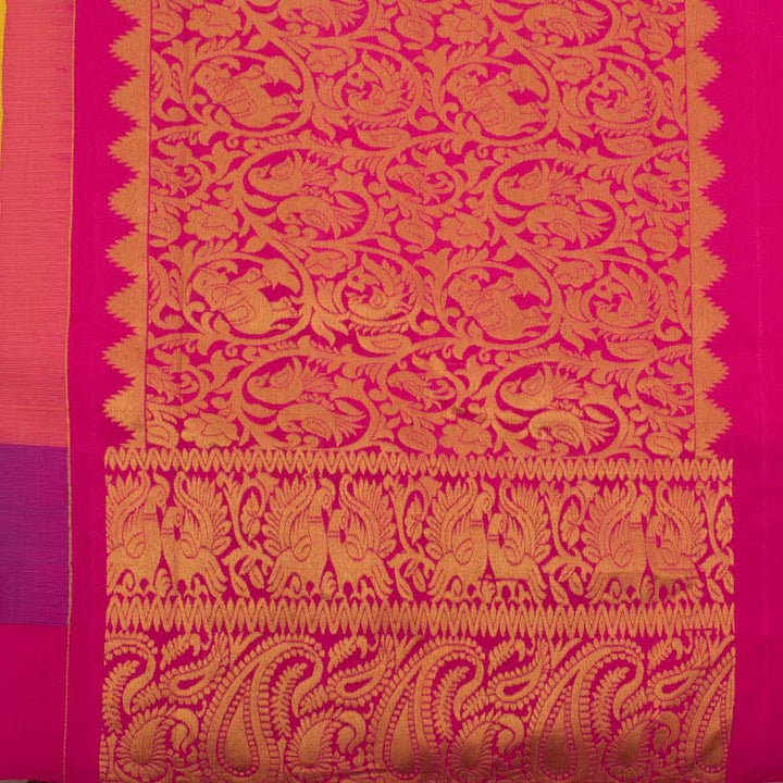 Kanjivaram Pure Zari Korvai Silk Saree 10043616