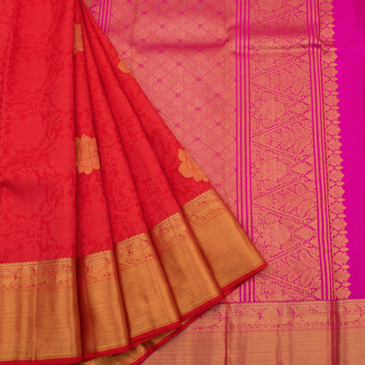Kanjivaram Pure Zari Jacquard Silk Saree 10052991