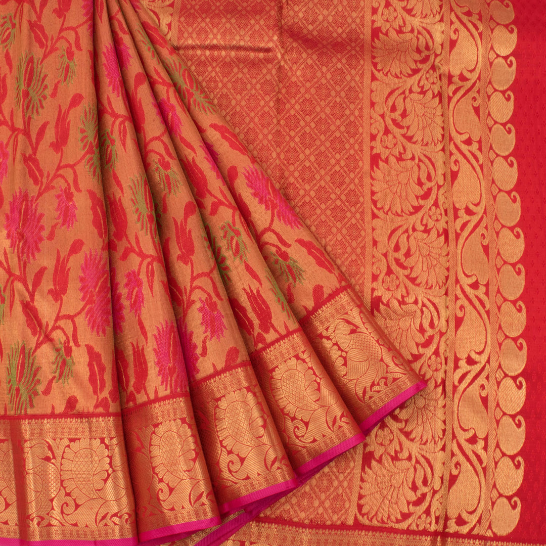 Kanjivaram Pure Zari Jacquard Silk Saree 10030606