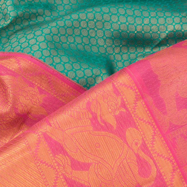 Kanjivaram Pure Zari Korvai Silk Saree 10036520