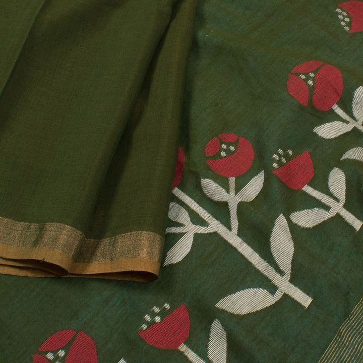 Handloom Jamdani Silk Cotton Saree 10053271
