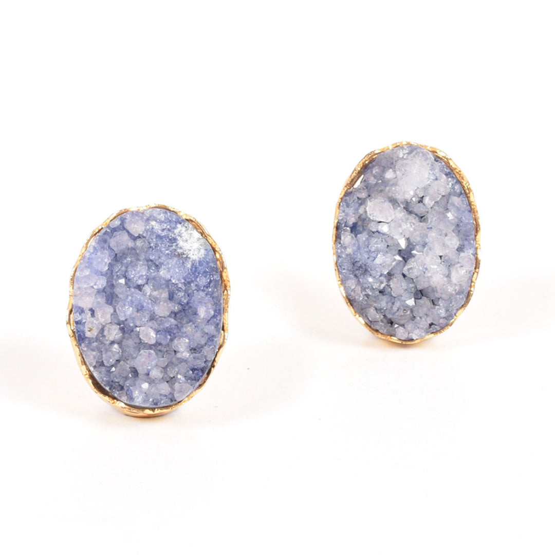 Handcrafted Alloy Metal and Druzy Earrings 10021837